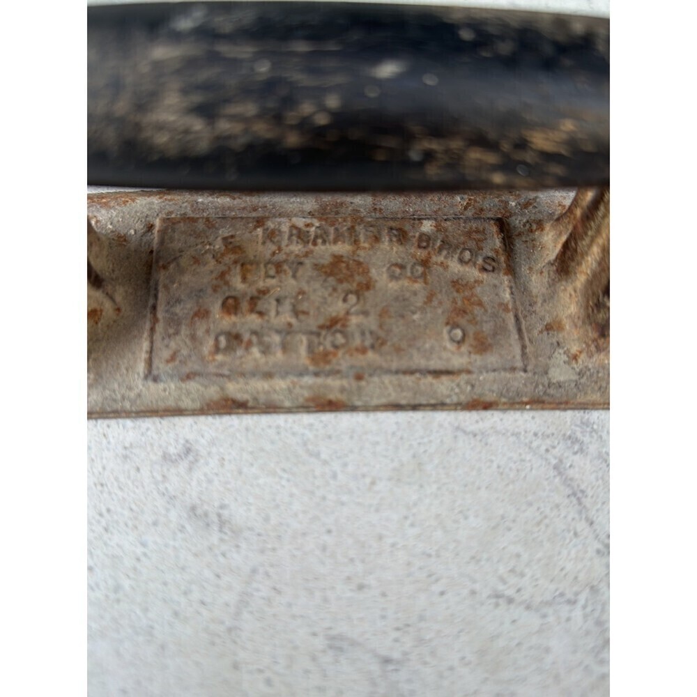 Antique The Kramer Bros Concrete Edger Tool Cast Iron dayton OH USA - Picture 2 of 5
